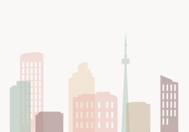 Pastel siluet cityscape arka plan vektör