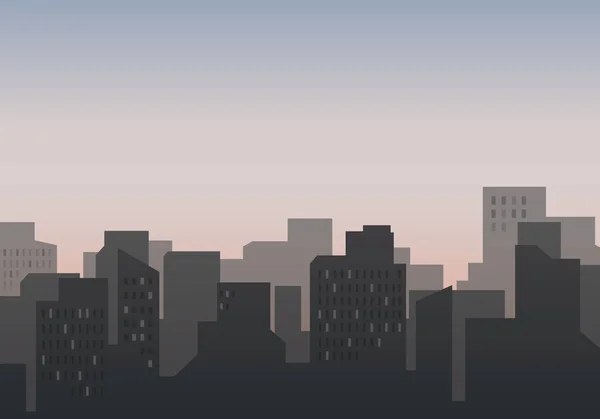 Schwarze Silhouette Stadtbild Hintergrund Vektor — Stockvektor