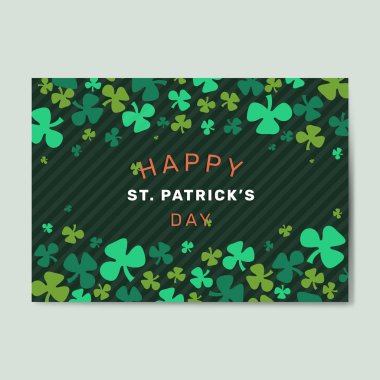 Happy St Patrick's günü tebrik kartı vektör