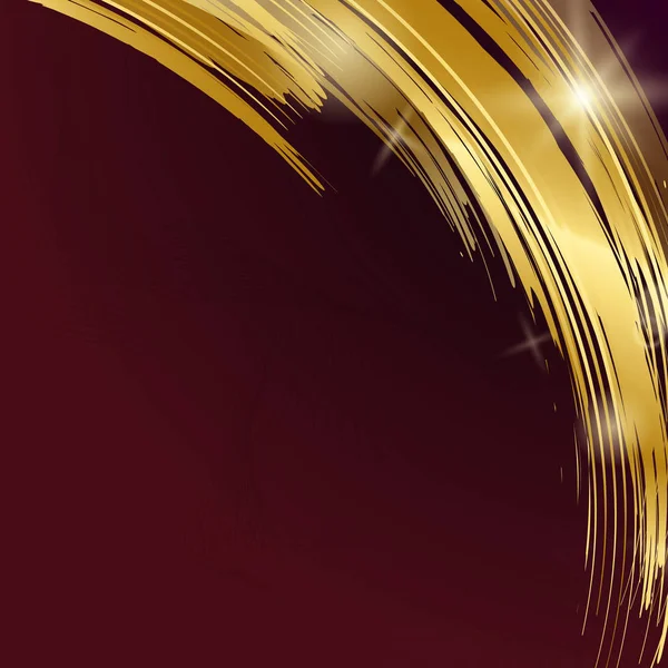 Golden Wave Abstract Background Vector — Stock Vector