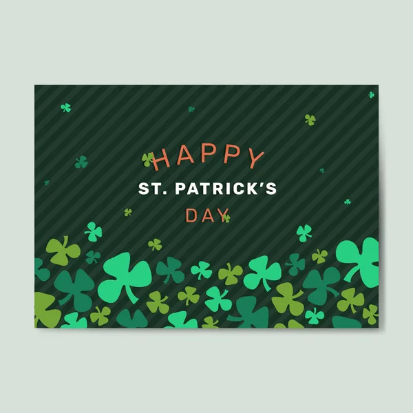 Happy Patrick Day Wenskaart Vector — Stockvector