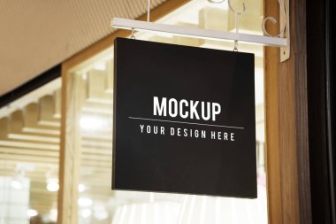 Mockup işareti dışında bir dükkan