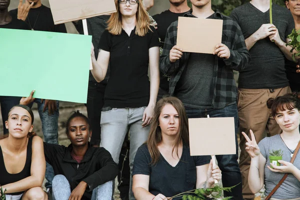 Ekolodzy Protestują Dla Środowiska — Zdjęcie stockowe