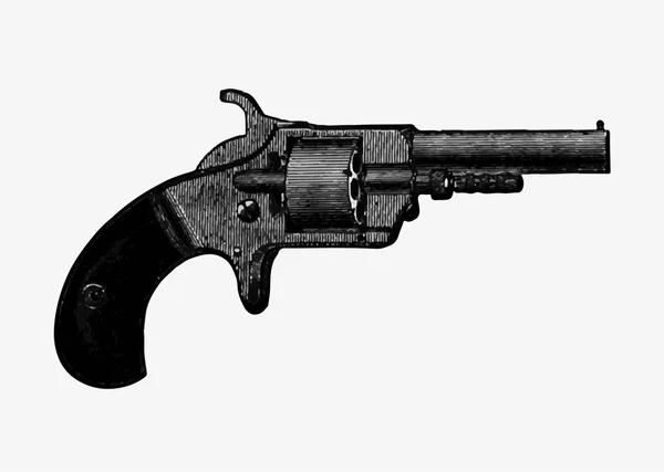 Zeichnung Eines Oldtimer Revolvers — Stockfoto