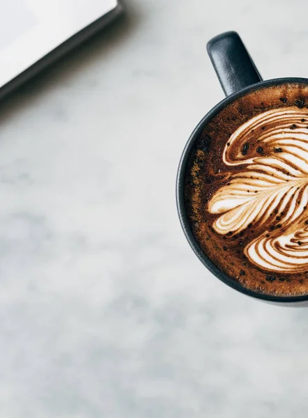 Hot Coffee Cup Table — Stock Photo, Image