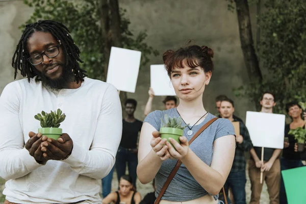 Ambientalisti Che Protestano Ambiente — Foto Stock