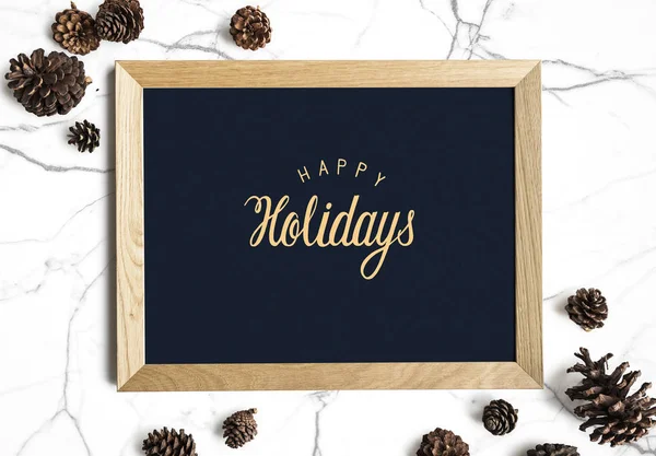 Happy Holidays Greeting Design Mockup — Stock Photo, Image