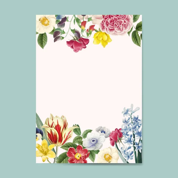 空白花卉框架设计 — 图库照片