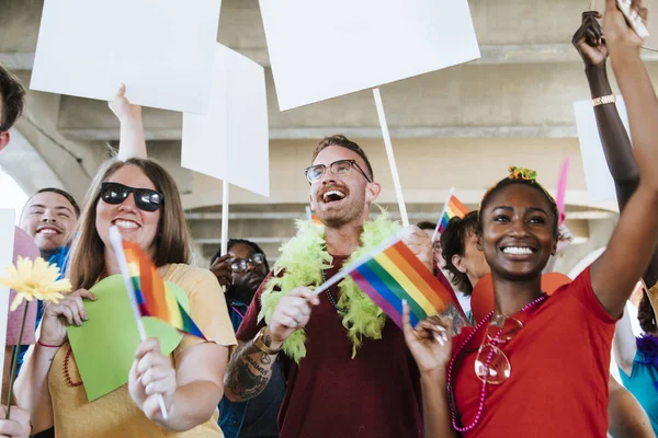 Fröhlicher Gay Pride Und Lgbt Festival — Stockfoto