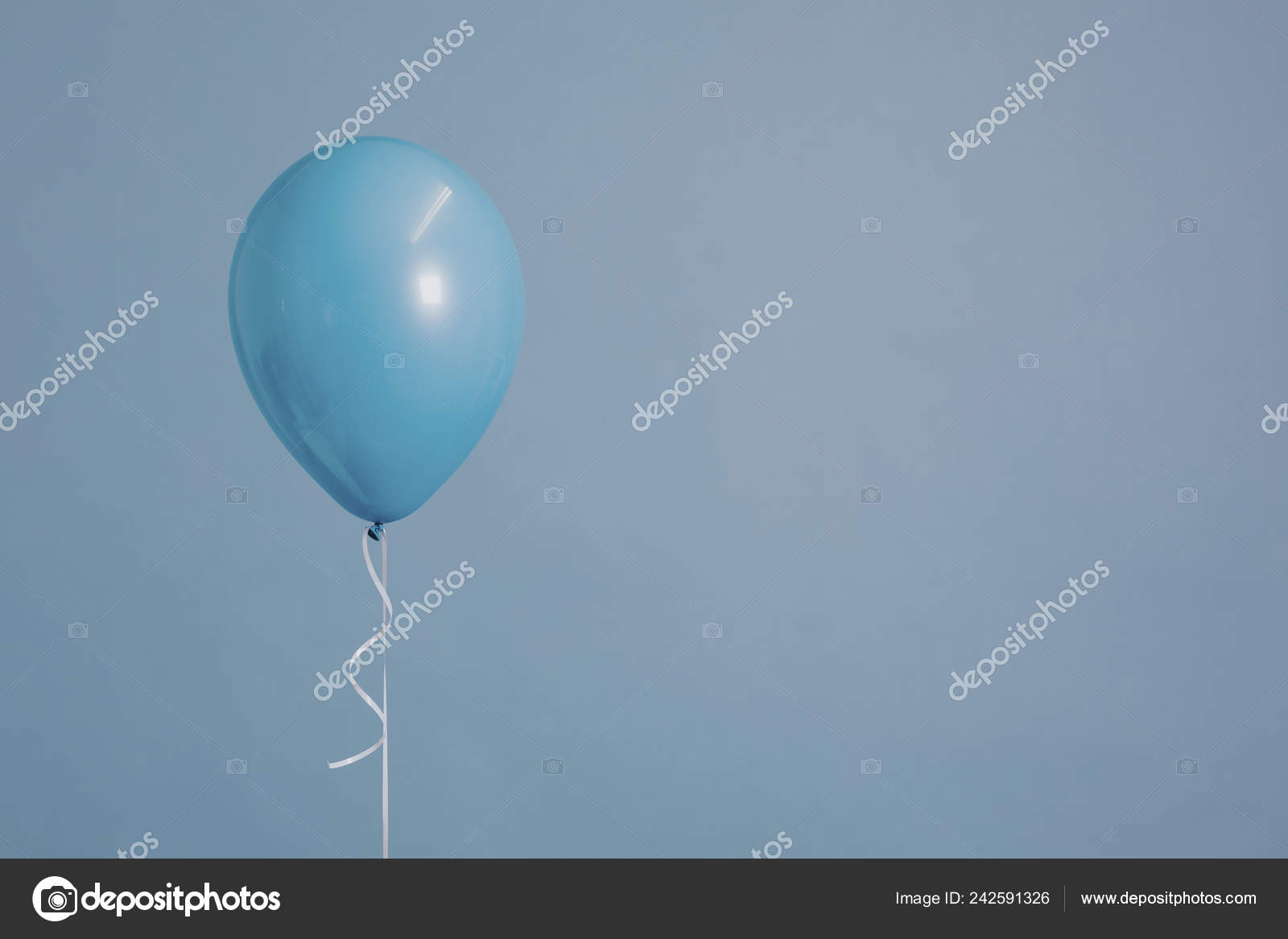 Blue Single Balloon String Stock Photo by ©Rawpixel 242591326