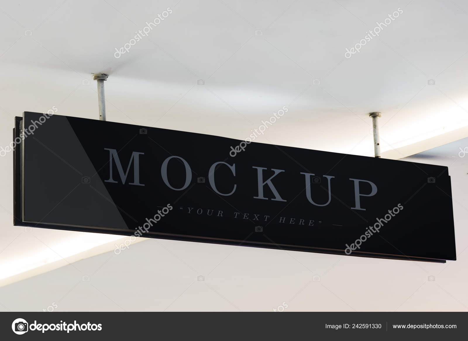 Download Mockup Hanged Signboard Marker Stock Photo Image By C Rawpixel 242591330
