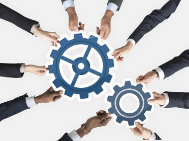 Eller tutan SMM simgesi clipart