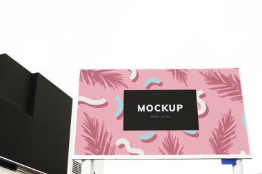Renkli billboard mockup tasarım