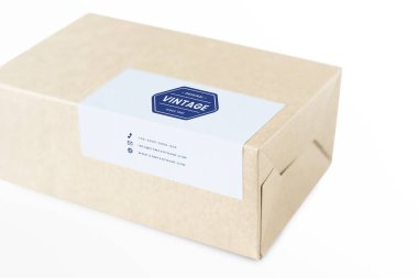 Doğal kağıt kutu ambalaj mockup