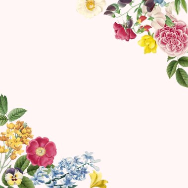 Boş çerçeve çiçek tasarım 