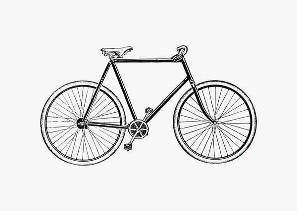 Vintage Två Hjul Cykel Gravyr — Stockfoto
