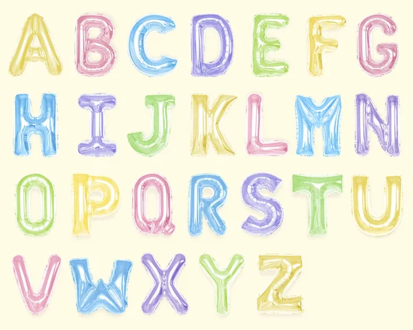 Set Colorful Capital Alphabet Balloons — Stock Photo, Image