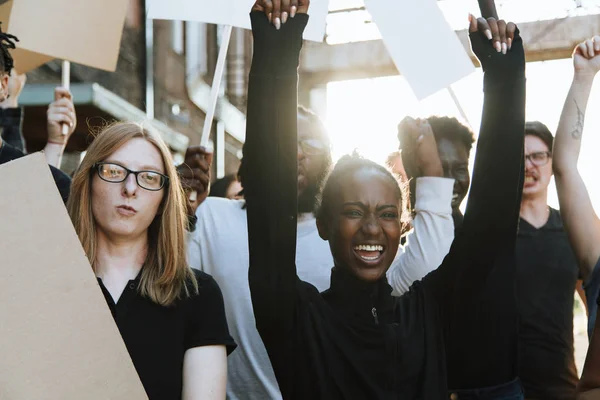 Manifestants Luttant Pour Leurs Droits — Photo