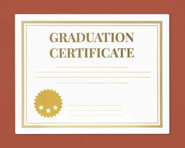 Graduation Certificate Template Award Icon — Stock Photo, Image