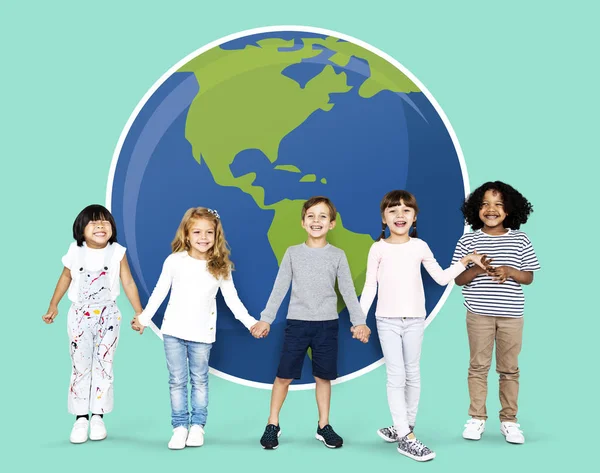 Děti Podporovat Environmentální Příčiny — Stock fotografie