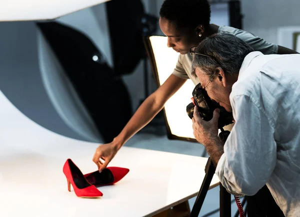 Produktfotografie Shooting Von Schuhen — Stockfoto