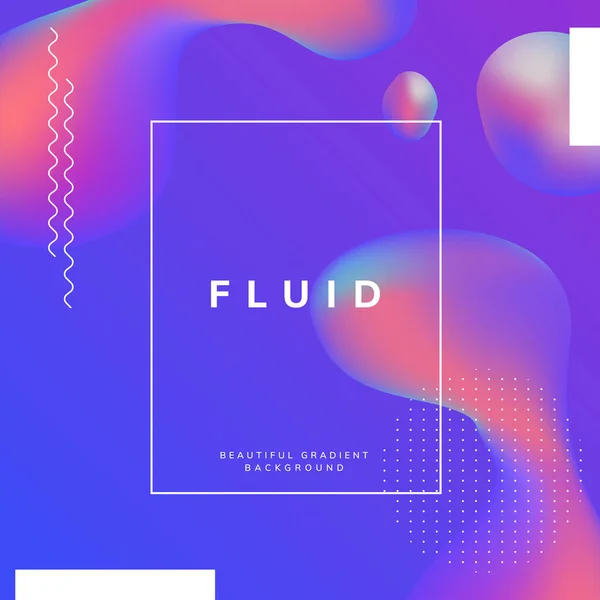 Colorful Fluid Gradient Background Vector — Stock Vector