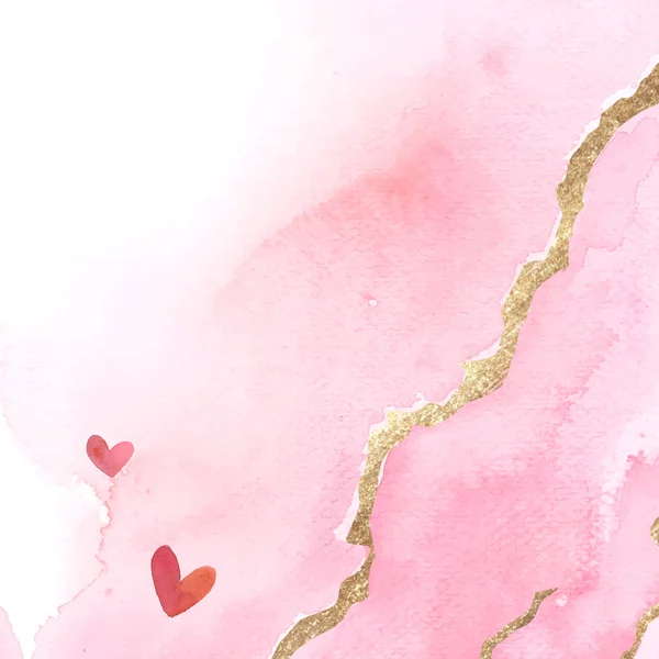 Valentine's Day background watercolor style vector