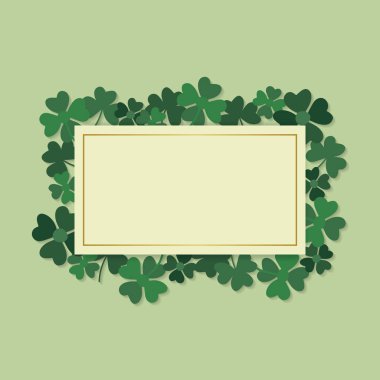 St.Patrick'ın gün boş dikdörtgen banner vektör