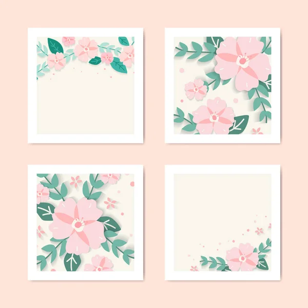 Primavera Floral Frame Design Vector —  Vetores de Stock