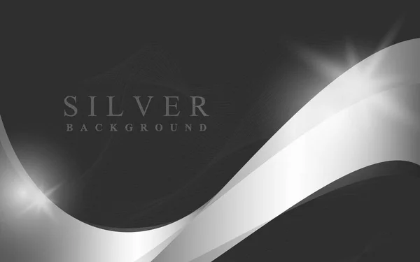 Silver Wave Abstract Background Vector — Stock Vector