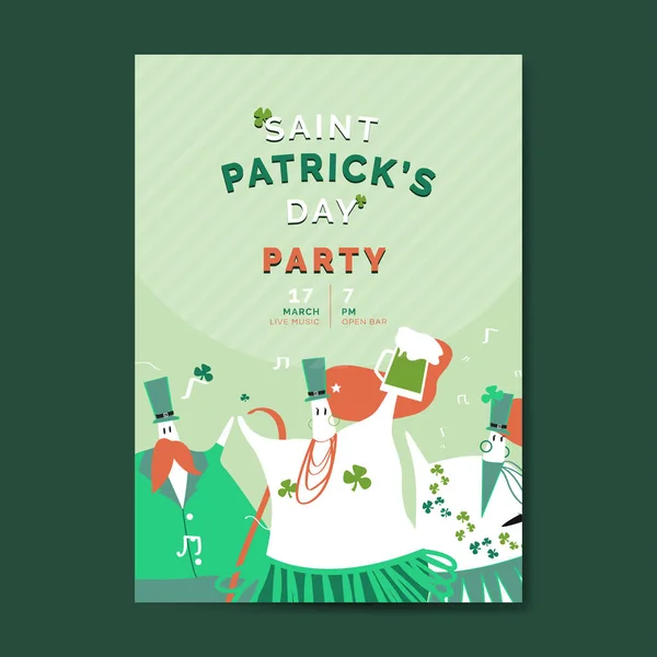 Patrick Day Plakatvektor — Stockvektor