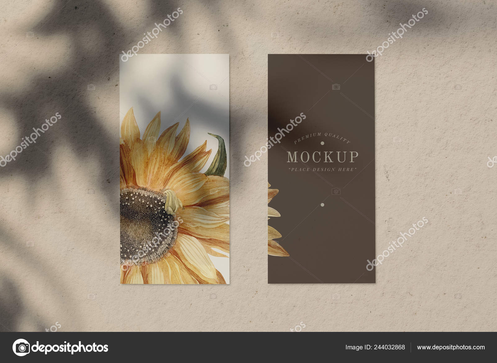Download Sunflower Design Menu Card Mockup Stock Photo Image By C Rawpixel 244032868