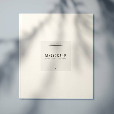 Beyaz ders kitabı kapak tasarımı mockup