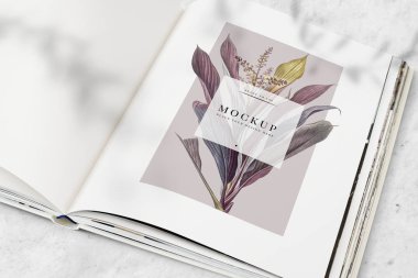 Çiçek Dergisi mockup boş alan içeren