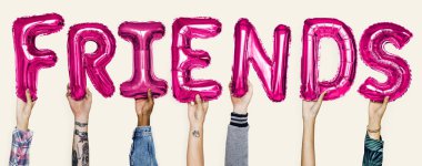 Balonlar word gösterilen eller