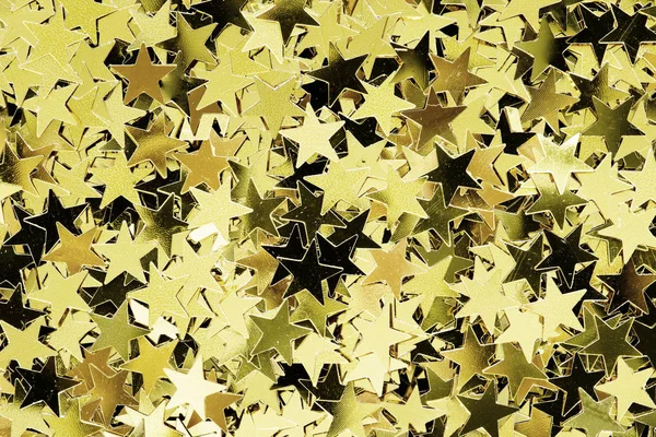 Glänzende Goldene Sterne Glitzern Festlichen Hintergrund — Stockfoto