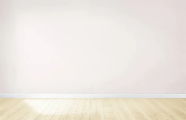 Light Pink Wall Empty Room Wooden Floor — Stock Photo, Image