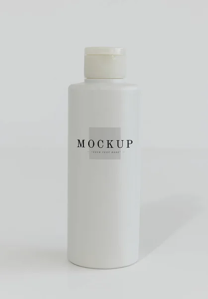 Λευκό Mockup Μπουκάλι Σαμπουάν Κοντίσιονερ — Φωτογραφία Αρχείου