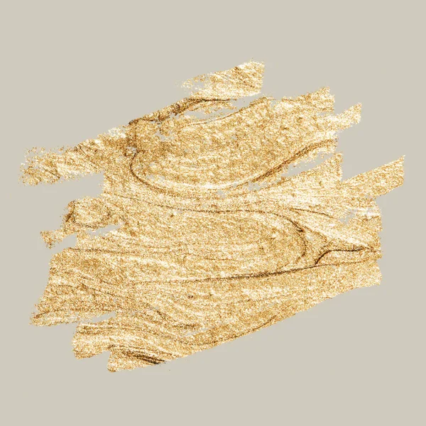Festive Shimmery Gold Brush Stroke — Stock Photo, Image