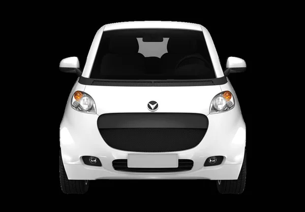 Front View White Microcar — Stock Photo, Image