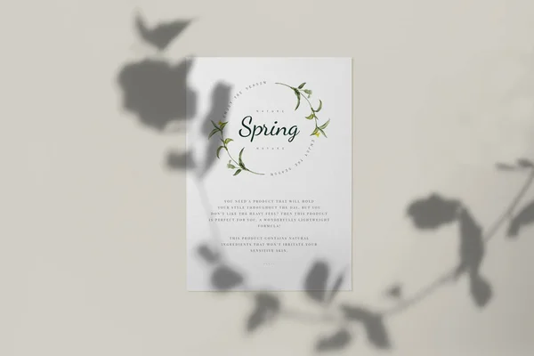 Enjoy Spring Season Card Mockup — Stock Photo, Image
