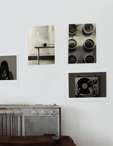 Vintage Radio Vintage Photograph Posters Wall — Stock Photo, Image