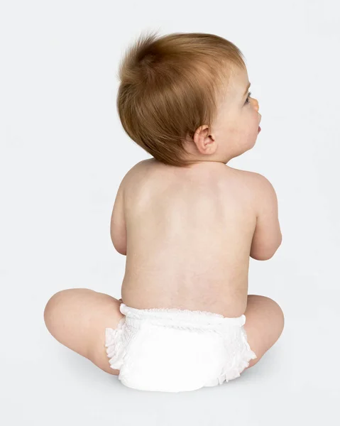 Baby Diaper Sitting Floor — Stock Photo, Image