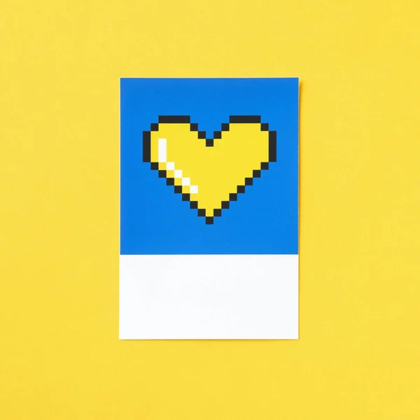 Pixelado Forma Corazón Ilustración — Foto de Stock
