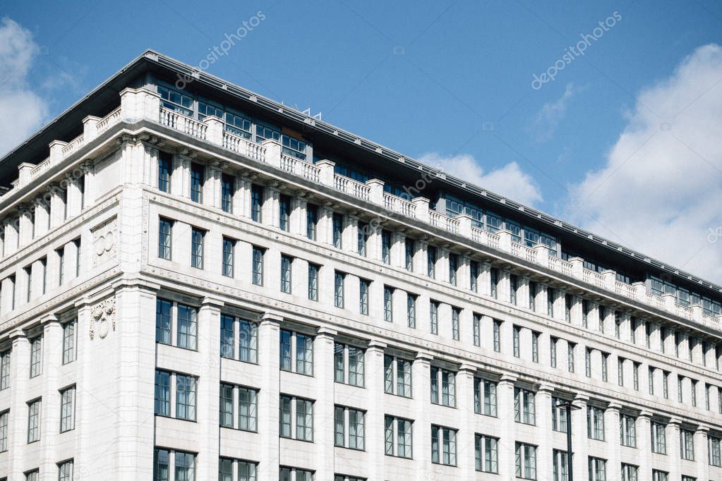 Exterior apartment building in London