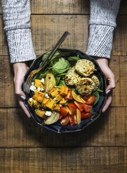 Vegan Ricetta Zucca Forno Del Ringraziamento — Foto Stock