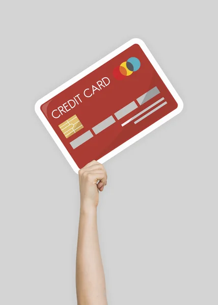 Hand Hält Eine Kreditkartenstütze — Stockfoto