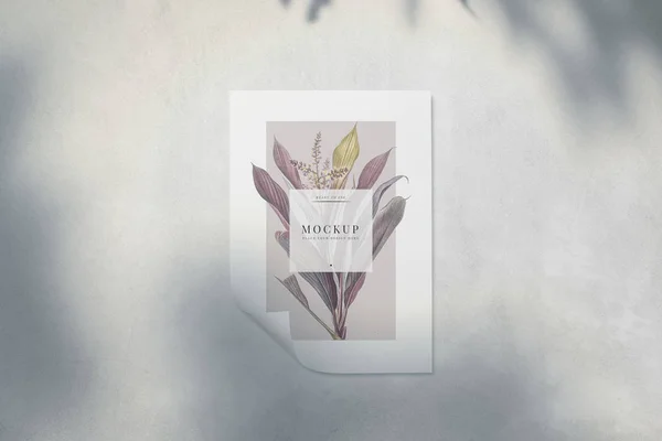 Ready Use Floral Card Mockup — Stock Photo, Image