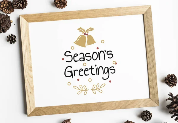 Festive Seasons Greetings Design Mockup — Stock Photo, Image