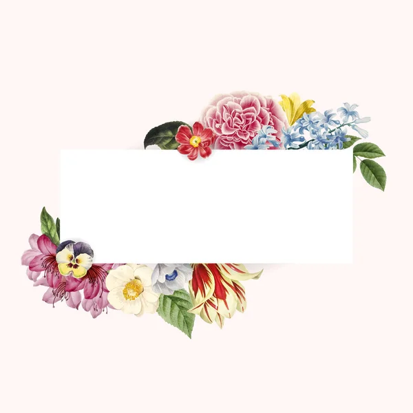 Leeg Floral Frame Ontwerpconcept — Stockvector